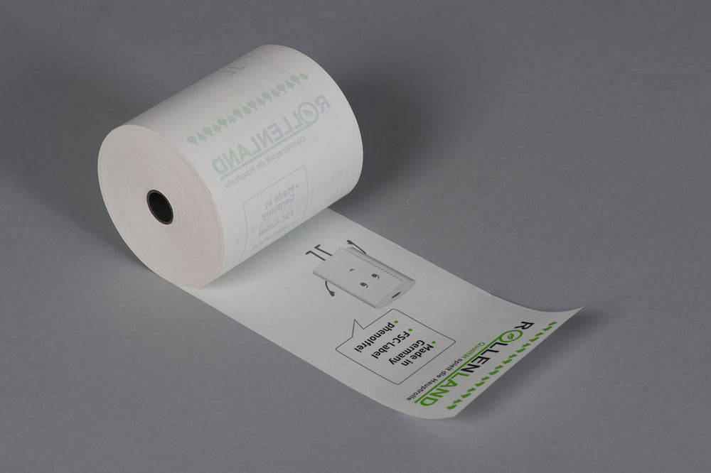 50 rouleaux thermiques 80x80x12, 80 m sans phénol (BPA,BPC,BPS) - motif rouleau