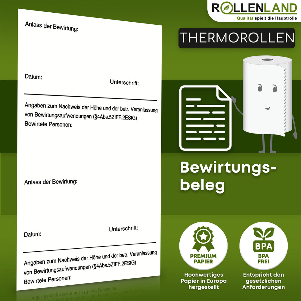 40 rouleaux thermiques 80x80x12, 80 m avec ticket d'accueil, sans bisphénol-A (BPA)