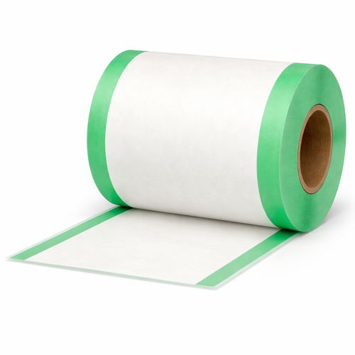 30 rouleaux thermiques colorés 80x80x12, 80 m, 55g, sans bisphénol-A (BPA), avec rayures vertes sur le devant – vue du design
