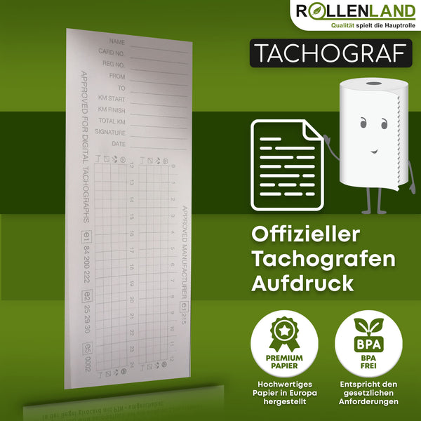60 rouleaux tachygraphes 57x28x8, 8 m, sans phénol (BPA, BPC, BPS)