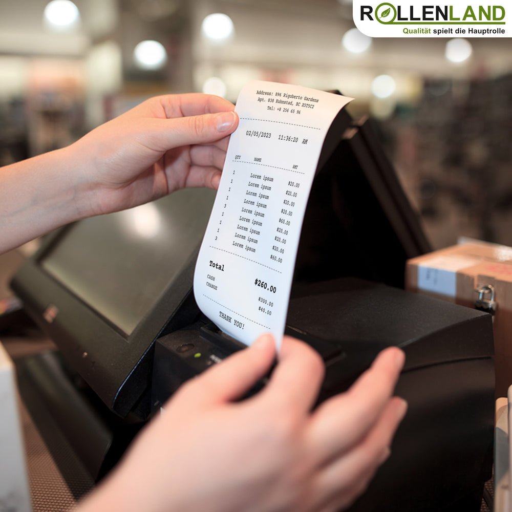 40 rouleaux thermiques 80x80x12, 80 m avec ticket d'accueil, sans bisphénol-A (BPA)