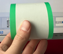 30 rouleaux thermiques colorés 80x80x12, 80 m, 55g, sans bisphénol-A (BPA), avec bandes latérales vertes)